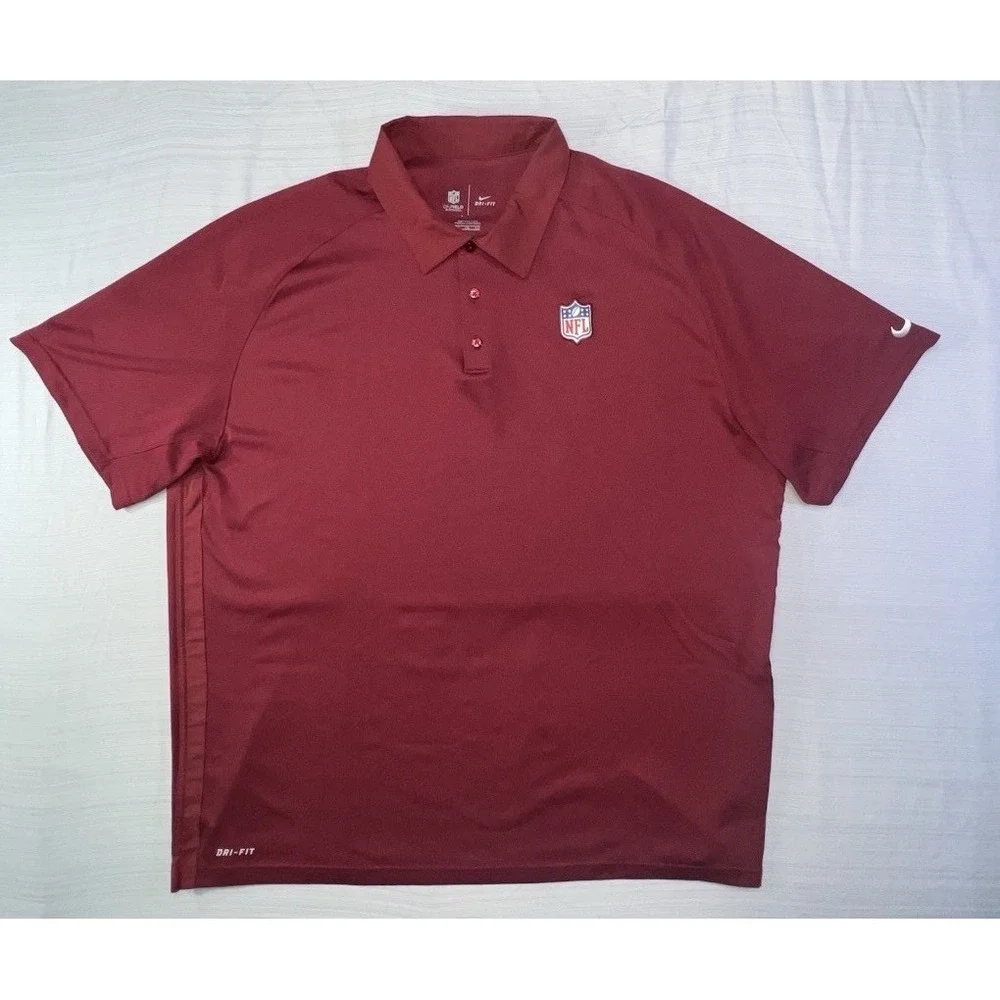 Red NFL On Field POLO SHORT SLEEVE SHIRT XXL Nike On Field Apparel‎